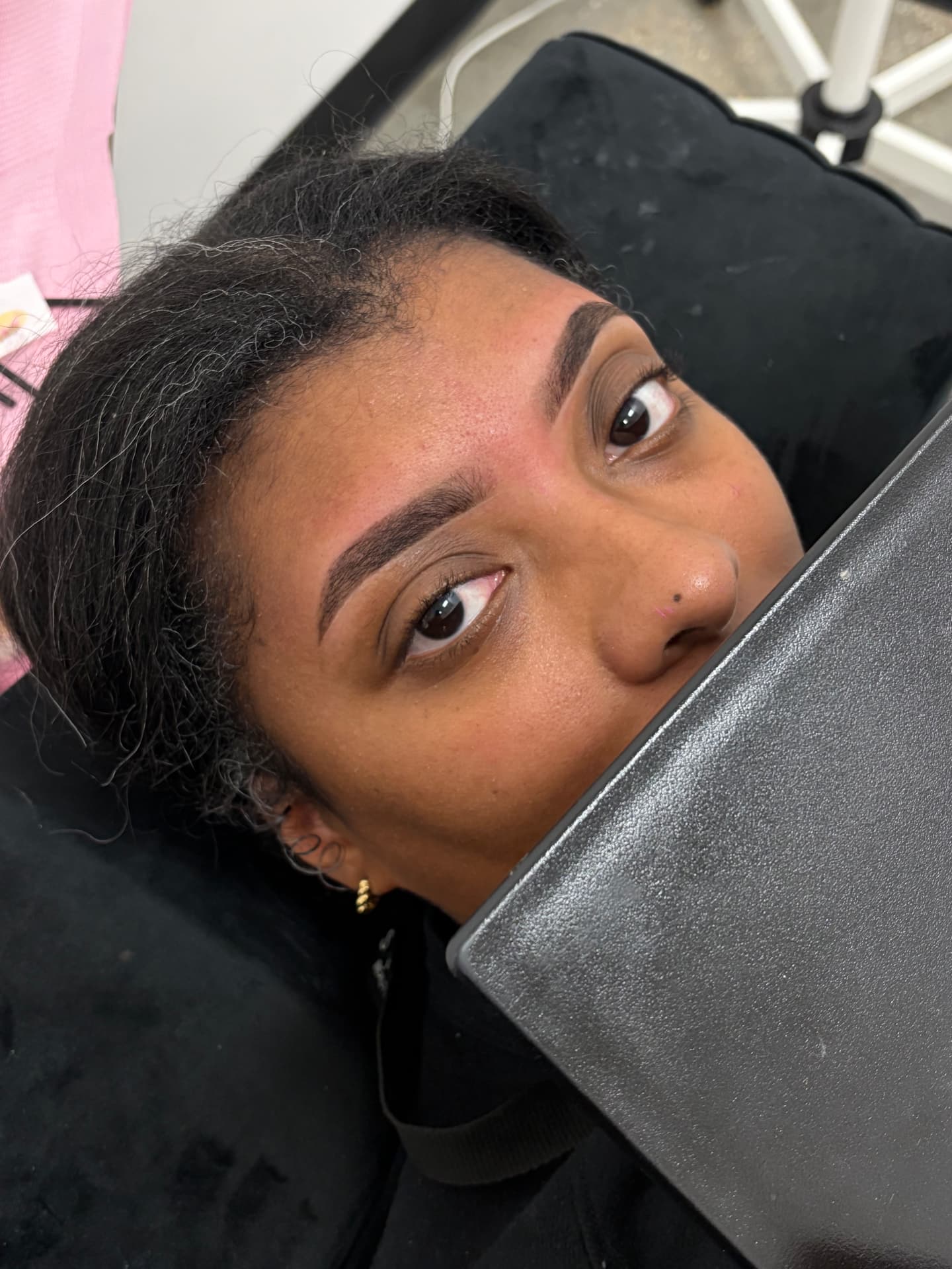 Brow sculpt before and after — natural brows defined — after