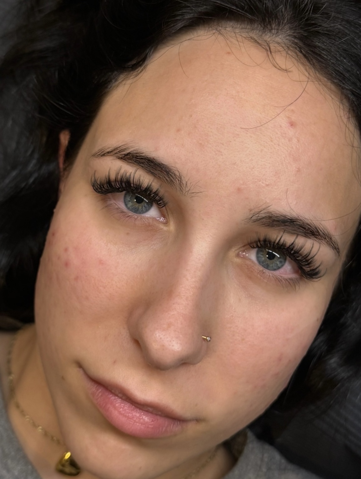 Lash extensions before and after — dark hair client — after