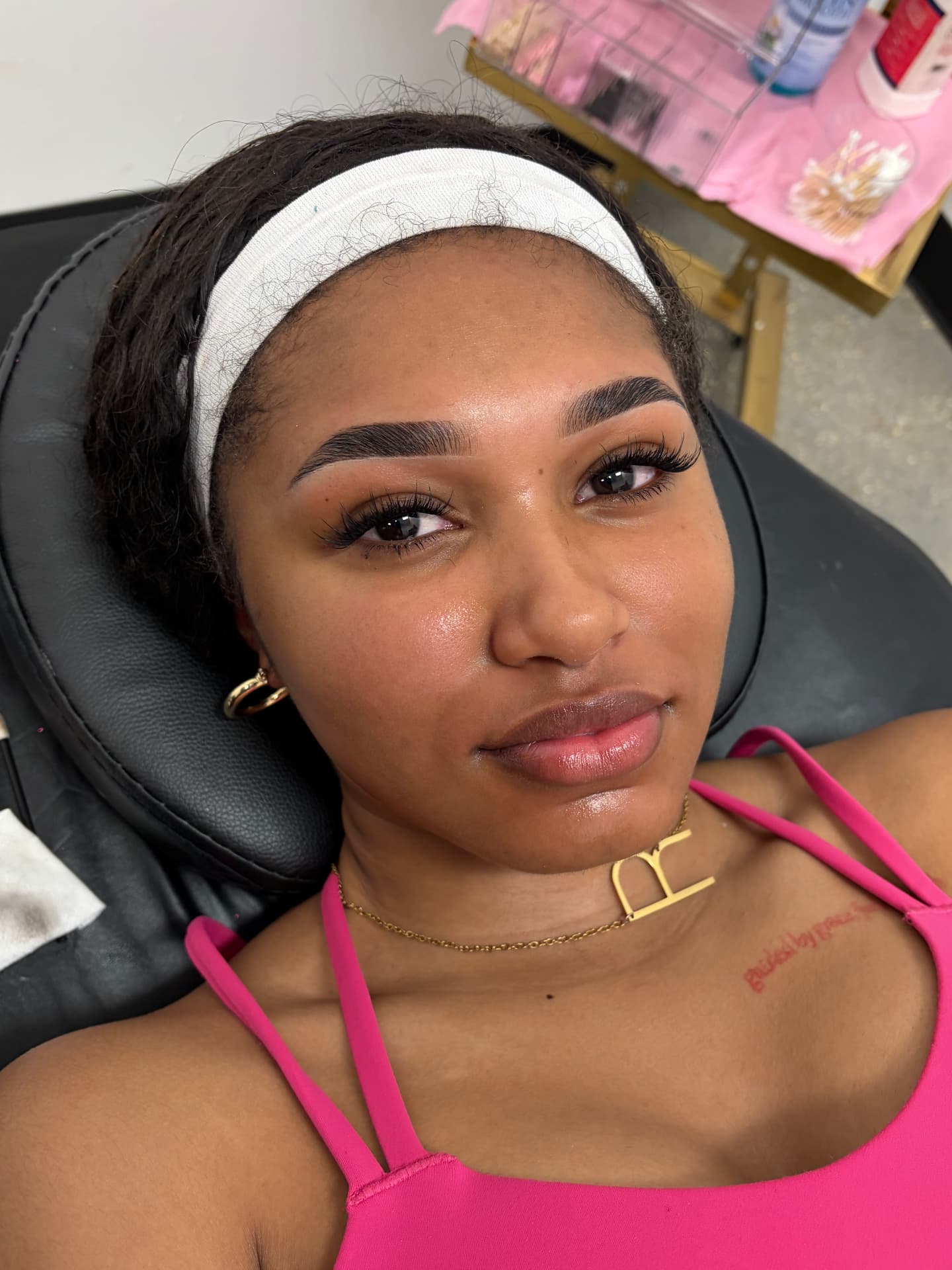 Brow sculpt and lash set before and after — after