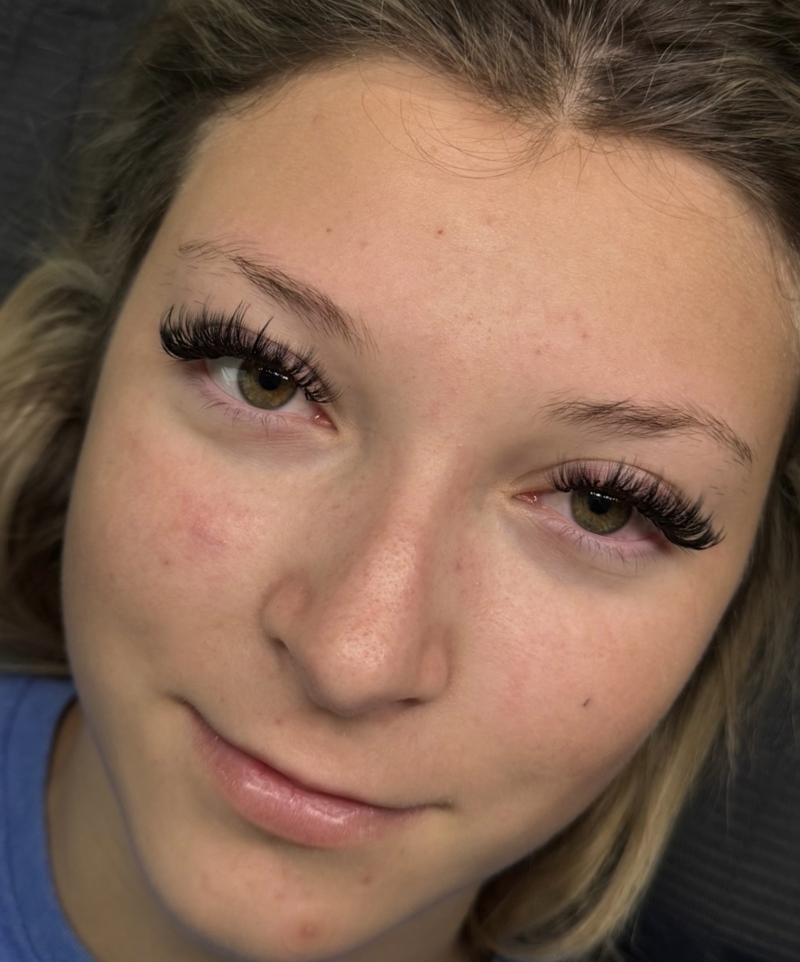 Lash extensions before and after — blonde client — after