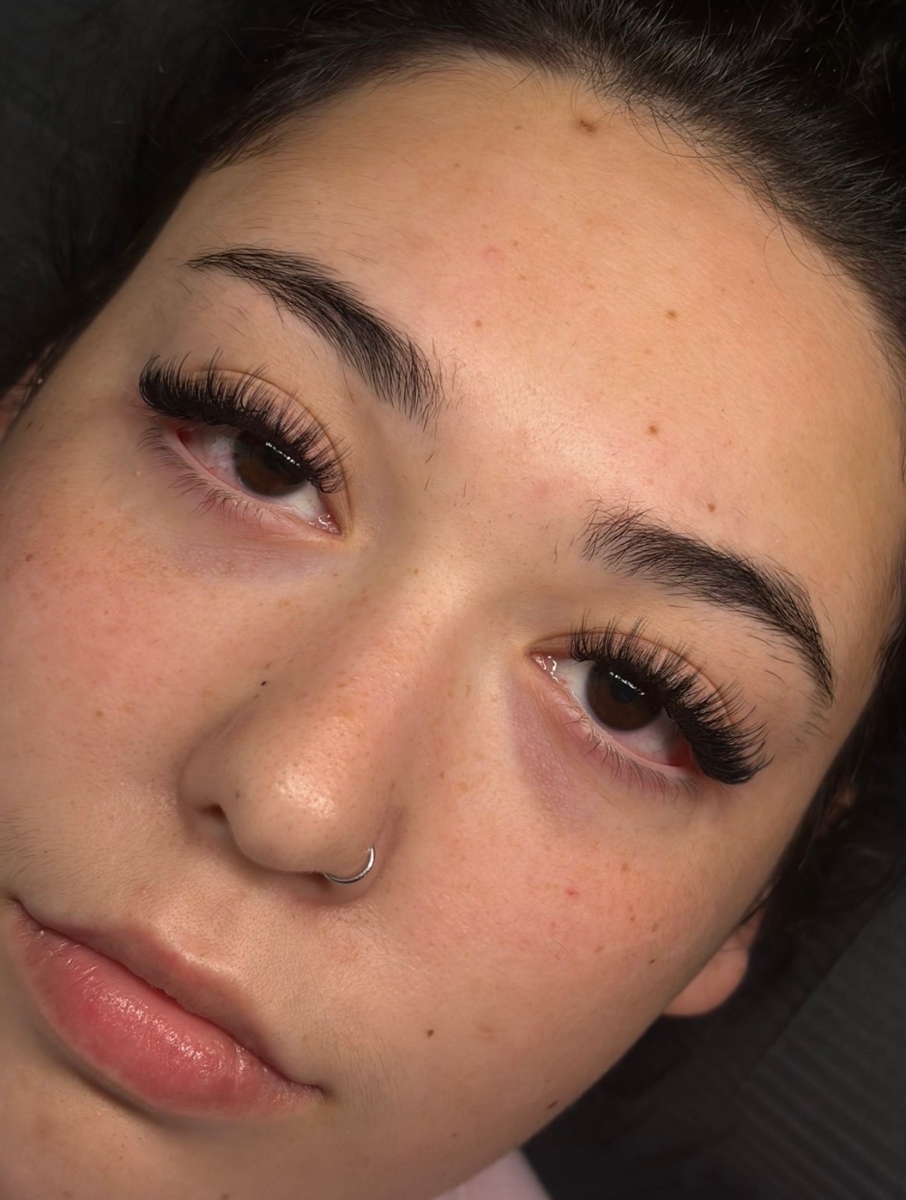 Volume lash set before and after — after