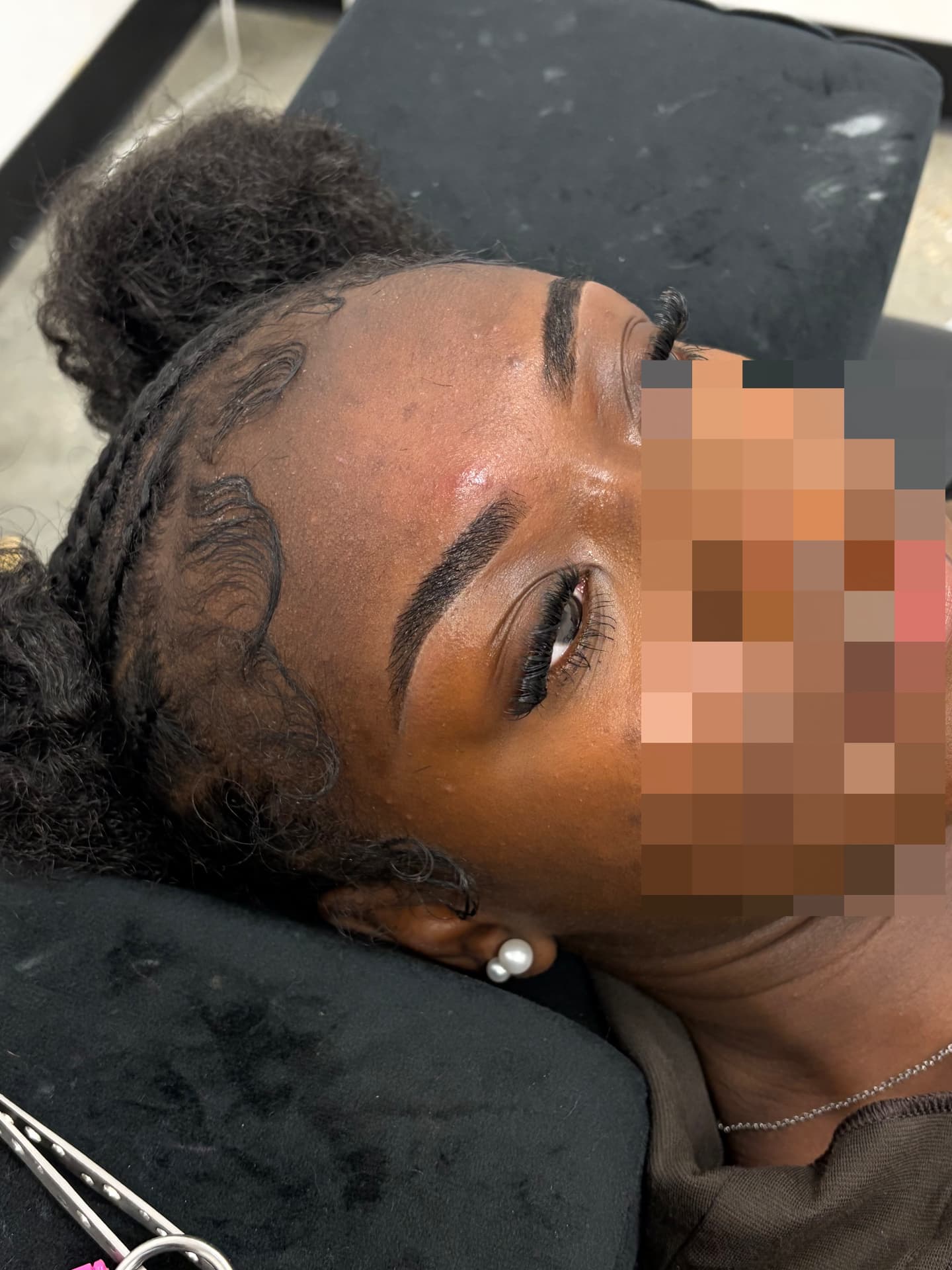 Brow sculpt and lash set before and after — after